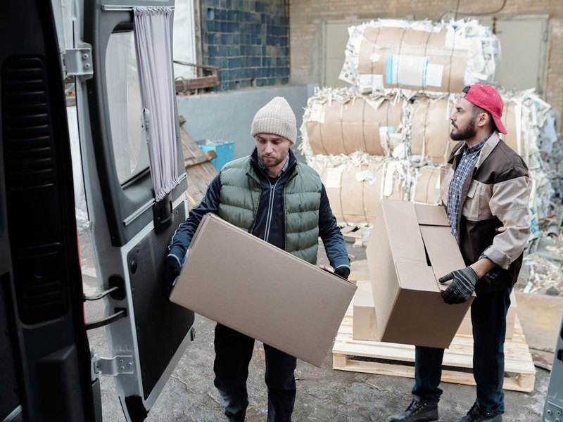 Senior Moving Company movers at work in Farmers Branch