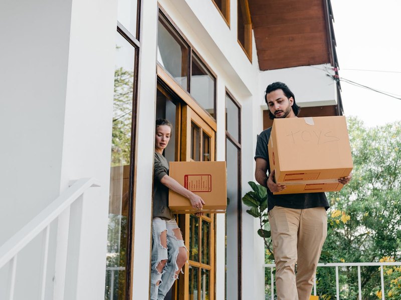Senior Moving Company movers at work in Farmers Branch