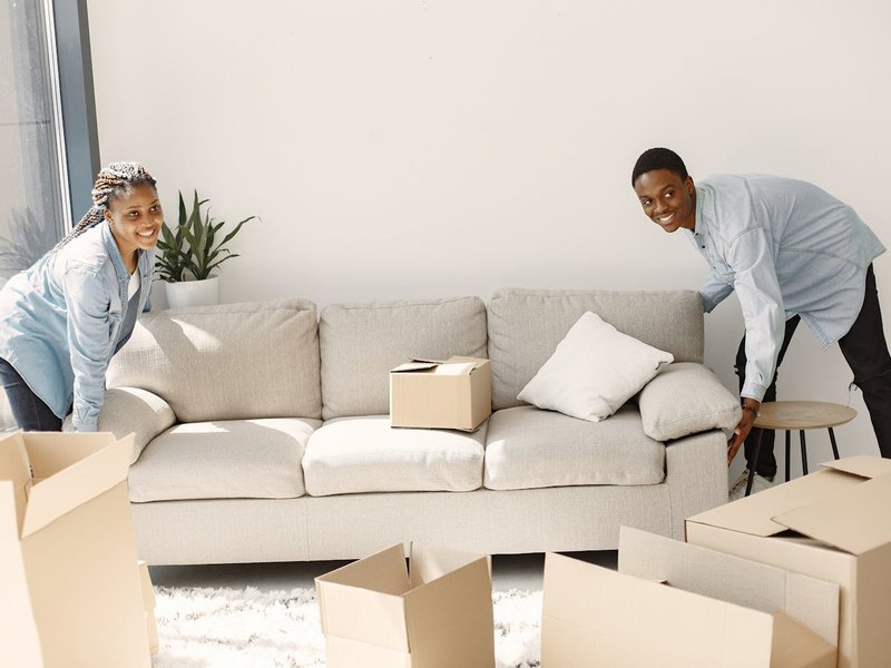 Senior Moving Company movers at work in Farmers Branch